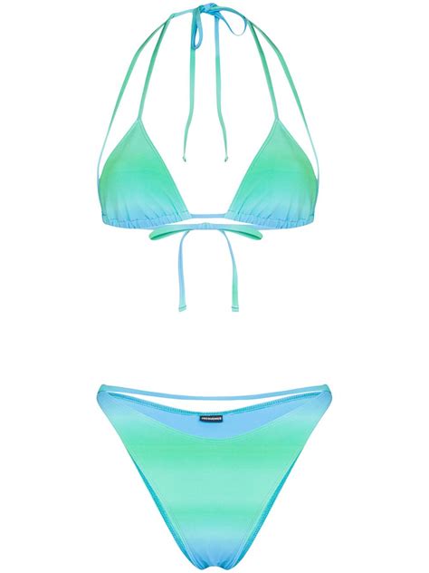 sheer chanel green bikini poolside|green bikini sets.